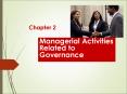 Managerial Activities Related to Governance PowerPoint PPT Presentation