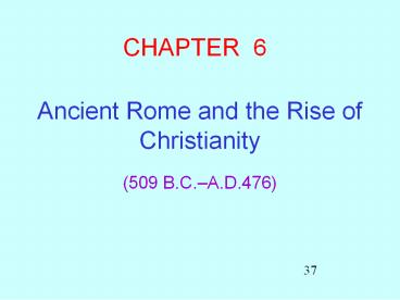 Ancient Rome and the Rise of Christianity