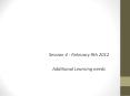 Session 4 - February 9th 2012 PowerPoint PPT Presentation