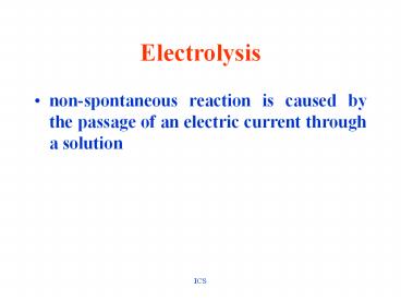 Electrolysis