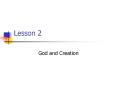 God and Creation PowerPoint PPT Presentation