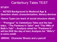 Canterbury Tales TEST PowerPoint PPT Presentation