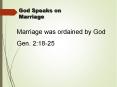God Speaks on Marriage PowerPoint PPT Presentation