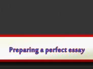 Preparing a perfect essay