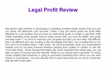 Legal Profit Software Review
