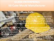 ISI Cube Mould Manufacturer