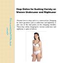 Women Underwear and Nightwear