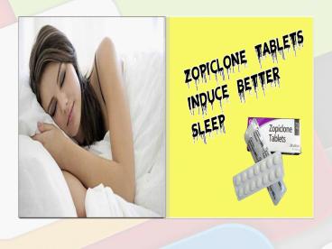 Zopiclone Tablets - Available at Reduced Prices