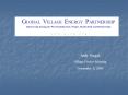 Global Village Energy Partnership PowerPoint PPT Presentation