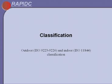 Classification