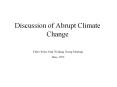 Discussion of Abrupt Climate Change PowerPoint PPT Presentation