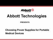 Choosing Power Supplies for Portable Medical Devices