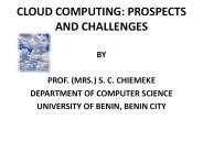 CLOUD COMPUTING: PROSPECTS AND CHALLENGES
