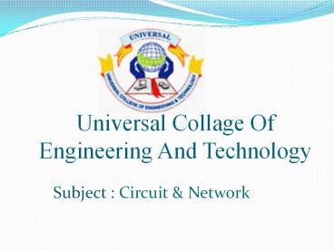 Universal Collage Of Engineering And Technology