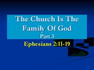 The Church Is The Family Of God Part 3