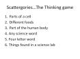 Scattergories...The Thinking game PowerPoint PPT Presentation