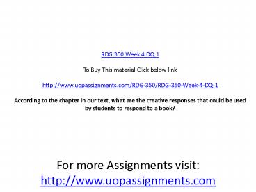 RDG 350 Week 4 DQ 1