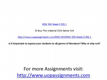 RDG 350 Week 3 DQ 1