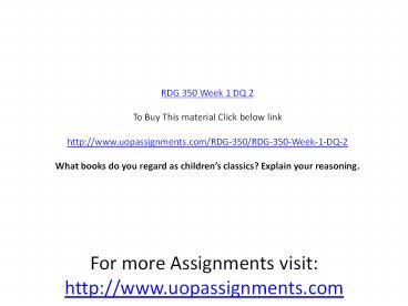 RDG 350 Week 1 DQ 2
