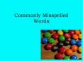 Commonly Misspelled Words PowerPoint PPT Presentation