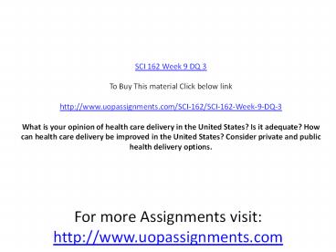 SCI 162 Week 9 DQ 3