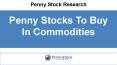 Penny Stocks To Buy In Commodities