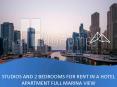 Studios and 2 bedrooms for rent in a hotel apartment full marina view