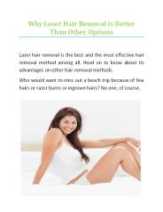 Why Laser Hair Removal Is Better Than Other Options