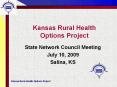Kansas Rural Health Options Project PowerPoint PPT Presentation