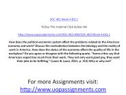 SOC 402 Week 4 DQ 1