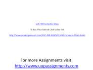 SOC 490 Complete Class