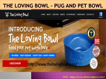 The Loving Bowl - Pug And Pet bowl