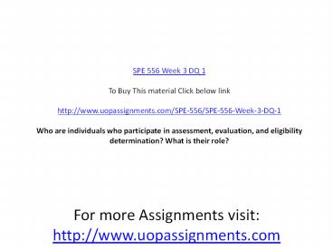 SPE 556 Week 3 DQ 1