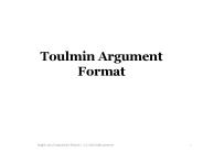 Toulmin Argument Format