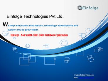Patent Research Services Provided By Einfolge