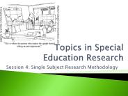 Topics in Special Education Research