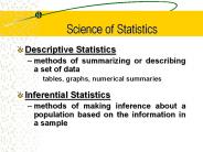 Science of Statistics