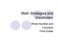 Math Strategies and Vocabulary PowerPoint PPT Presentation