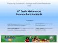 6th Grade Mathematics Common Core Standards PowerPoint PPT Presentation