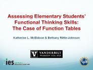 Assessing Elementary Students