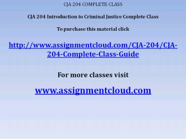 CJA 204 COMPLETE CLASS
