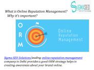 What is online reputation management why it's important