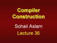 Compiler Construction PowerPoint PPT Presentation