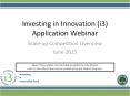Investing in Innovation (i3) Application Webinar PowerPoint PPT Presentation