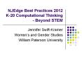 NJEdge Best Practices 2012 K-20 Computational Thinking - Beyond STEM PowerPoint PPT Presentation
