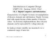 Introduction to Computer Design CMPT 150  Section: D100 9962