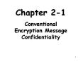 Conventional Encryption Message Confidentiality PowerPoint PPT Presentation