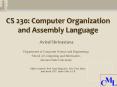 CS 230: Computer Organization and Assembly Language PowerPoint PPT Presentation