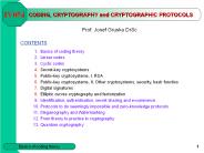 CODING, CRYPTOGRAPHY and CRYPTOGRAPHIC PROTOCOLS