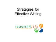 Strategies for Effective Writing